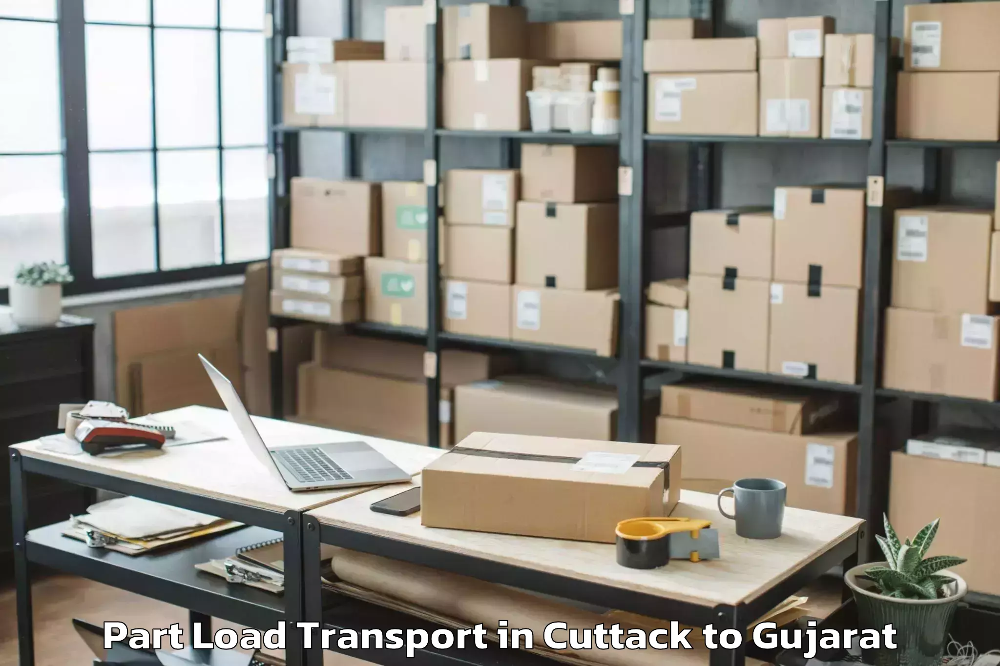 Cuttack to Keshod Airport Ixk Part Load Transport